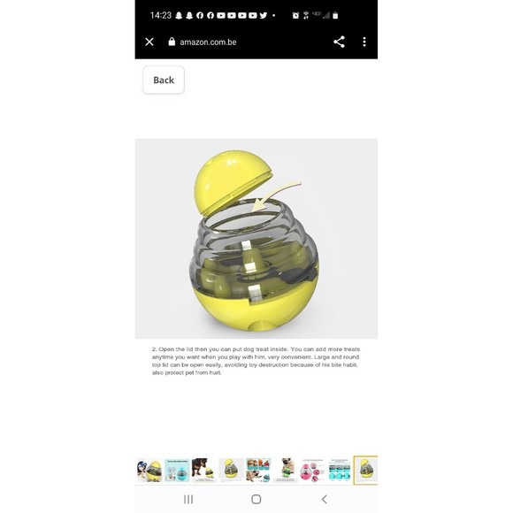 Automatic Pet Feeder Dog Cat Food Dispenser Tumbler Bowl Interactive Ball Toy - Picture 8 of 15